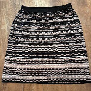 Vintage Missoni Skirt - Knee Length - Neutrals Pattern RARE